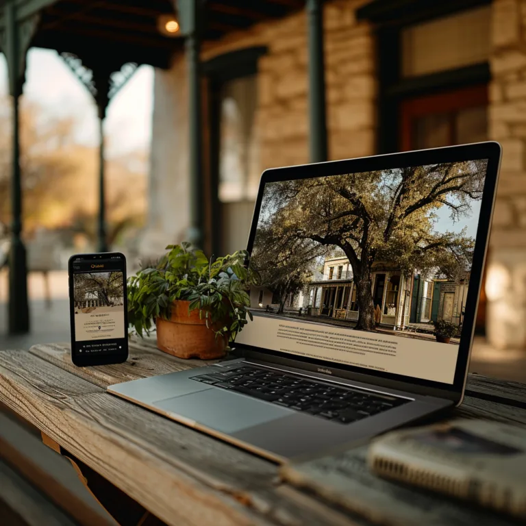 Beautifully designed website on a laptop and mobile phone.